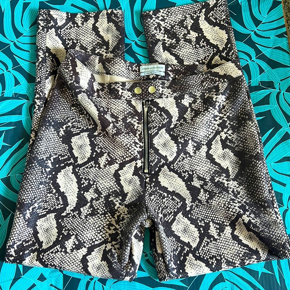 Urban Outfitters Soft Faux-Snakeskin Straight Leg Pants Size 10